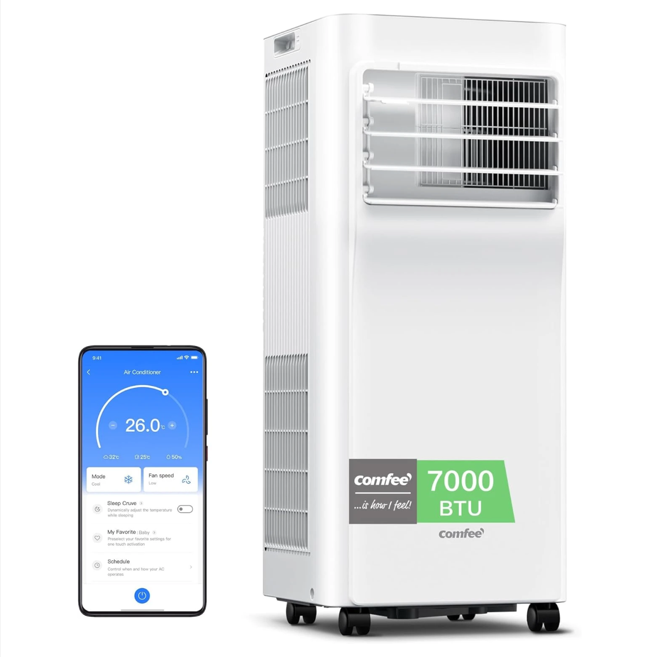 Climatiseur mobile COMFEE' Breezy Cool 2.0 7000 BTU